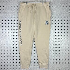 LRG Jogger Sweatpants XL Cream Tan NWT Tapered Pocket Drawstring Streetwear